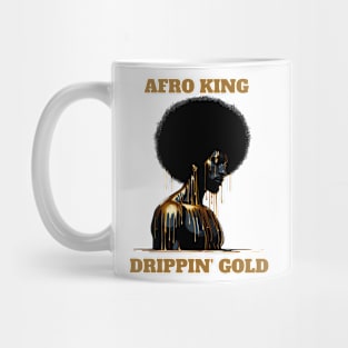 Afro King Drippin' Gold Mug